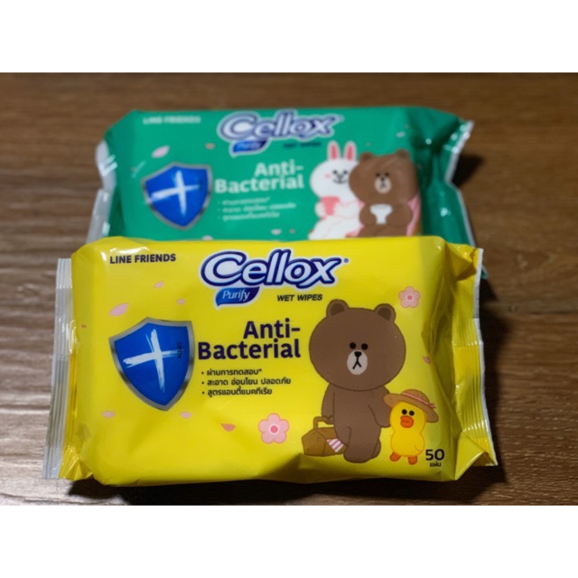 ทิชชู่เปียก Cellox สูตรAnti-Bacterial (1แพค 50ชิ้น)