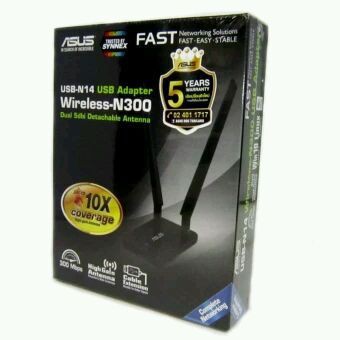 ตัวรับสัญญาณ WiFi ASUS USB-N14 Wireless-N300 USB Adapter ใช้งานกับ PC ได้ ซื้อมาจาก Shop JIB