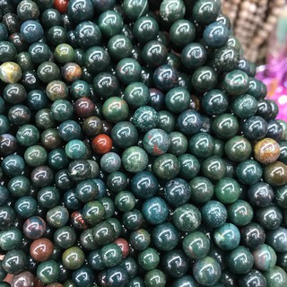 Bloodstone สร้อยข้อมือลูกปัดหินธรรมชาติ