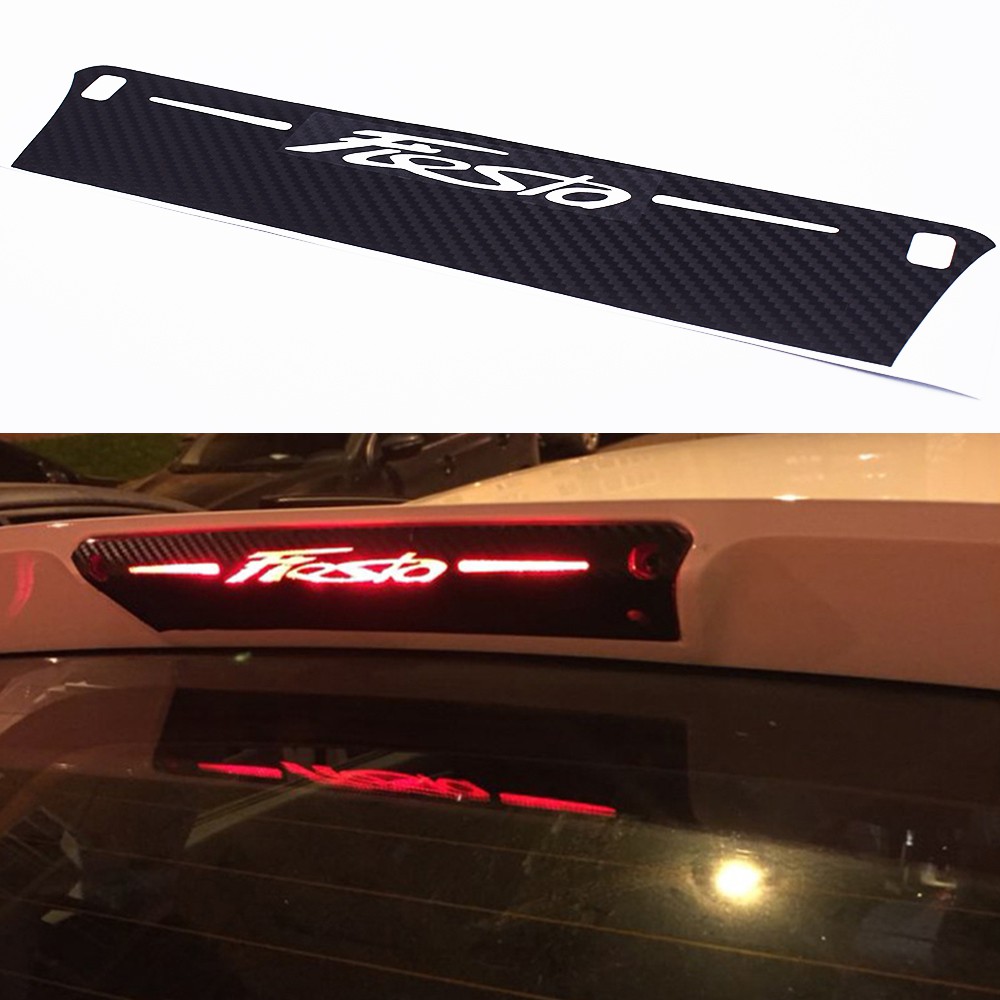 สติกเกอร์ไฟเบรคด้านหลัง Ford Fiesta ดัดแปลงสติกเกอร์คาร์บอนไฟเบอร์ตกแต่งพิเศษ Ford Fiesta