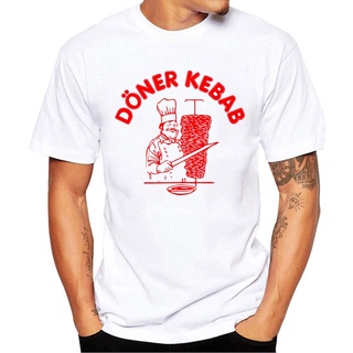 [S-5XL] เสื้อยืดแขนสั้น พิมพ์ลายกราฟฟิค Doner Kebab สีขาว แฟชั่นฤดูร้อน สําหรับผู้ชาย