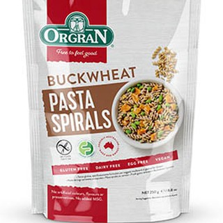 🚚💨พร้อมส่ง!! Orgran Buckwheat Pasta Spirals 250g.เส้นพาสต้าชนิดเกลียวผสมแป้งบัควีท คุณภาพระดับพรีเมี่ยม