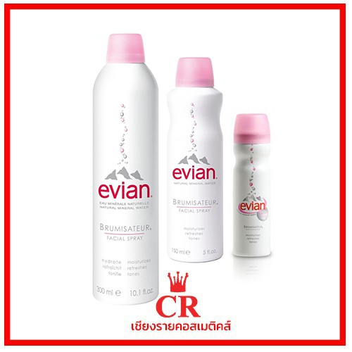 Evian เอเวียง บรูมิสเทอร์ เฟเชียล สเปรย์ น้ำแร่ 50-300 มล.