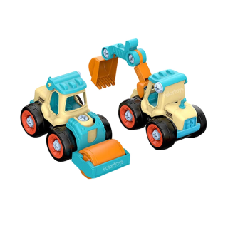 DIY ชุดรถก่อสร้าง (1 เซตมีรถ 4 คัน& 1 ไขควง) สามารถแยกส่วนประกอบของรถได้ รถตักดิน เสริมพัฒนาการเด็ก ปลอดภัยค่ะ