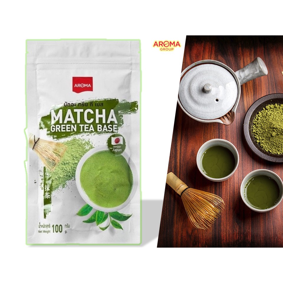 ชาเขียว มัทฉะ Matcha Green Tea Base มัทฉะกรีนทีเบส (100 กรัม1ซอง) Aroma