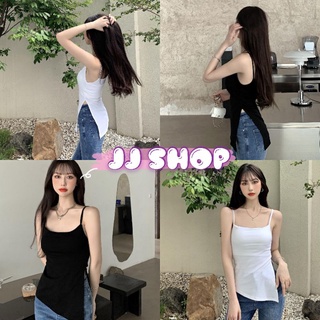 JJ Shop​💜​พร้อมส่ง เสื้อสายเดี่ยวไหมพรม ผ่าข้าง นำเทรนมากแม่ "11059"