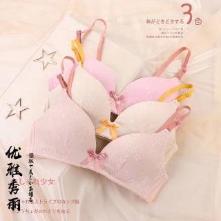 ชุดชั้นในสาวญี่ปุ่น เซ็กซี่ ไม่มีแหวนเหล็กJapanese Girls Bra Set Sweet Lace Sexy Without Steel Ring