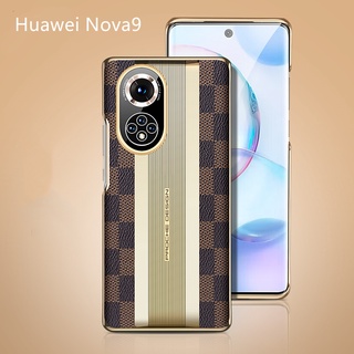 Yjd เคสโทรศัพท์หนัง ชุบไฟฟ้า กันกระแทก ระดับไฮเอนด์ สําหรับ Huawei Nova 9 Pro