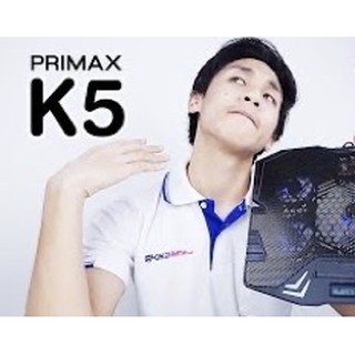 Primaxx K5 Fan Notebook พัดลมระบายความร้อน 9-17" 5ใบพัด มี LCD.