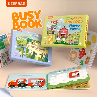 Keeprae Busy Book Quiet Book หนังสือกิจกรรมเพิ่มทักษะการเรียนรู้สำหรับลูกน้อย | ของเล่นเสริมพัฒนาการ ของเล่นเด็ก