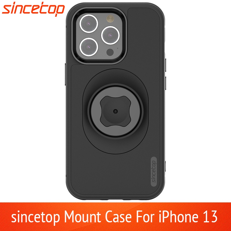Sincetop เคสกันกระแทก พร้อมอะแดปเตอร์เมาท์ขาตั้ง แบบเร็ว สําหรับ iPhone - แนบโทรศัพท์มือถือของคุณกับเมาท์จักรยาน / ที่วางโทรศัพท์ในรถยนต์ / ปลอกแขน / คลิปหนีบเข็มขัด