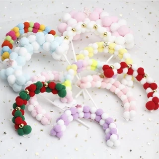 [ผลิตภัณฑ์ใหม่] XL ขนาดใหญ่คริสต์มาส hairball arch เค้กวีเนียร์ตกแต่งเค้กวันเกิดเด็ก S/M/L