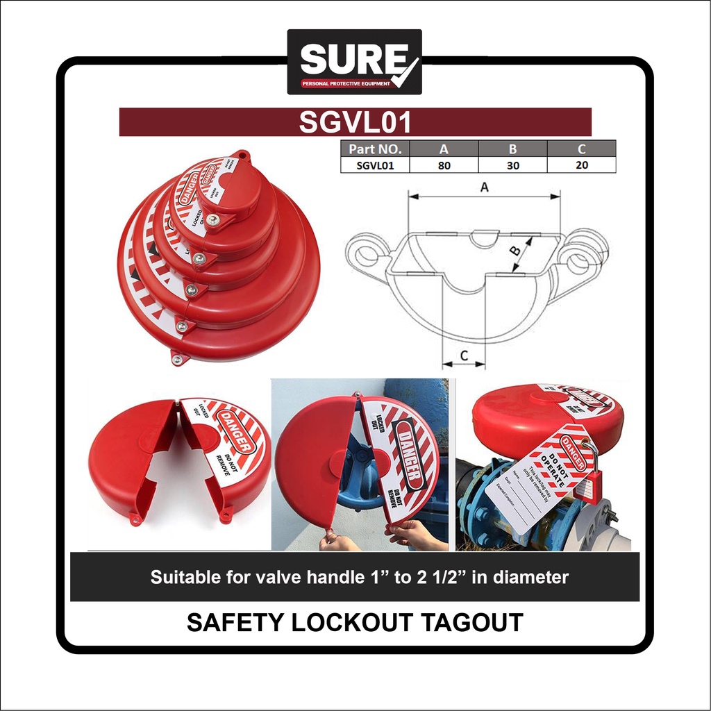 [ออกใบกำกับภาษีได้] SGVL01-03 Gate Valve Lockout (พร้อมส่งในไทย/รวมVatแล้วค่ะ)