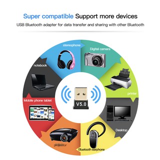 USB Bluetooth Dongle สำหรับ PC คอมพิวเตอร์ PS4 แผ่น AUX Audio Bluetooth 4.0 4.2 5.0 ลำโพงเพลงตัวรับสัญญาณ