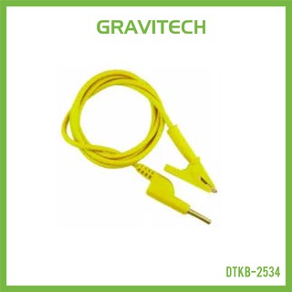 [Gravitechthai]2mm Banana to Alligator Jack Cable 100cm - Yellow