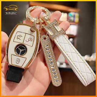 เคสกุญแจรีโมทรถยนต์ เกรด glc300l a200l gle สําหรับ Mercedes Benz CLA 250 e300l c260l พวงกุญแจรถยนต์ กระเป๋าใส่กุญแจรถยนต์ ปลอกกุญแจรถยนต์