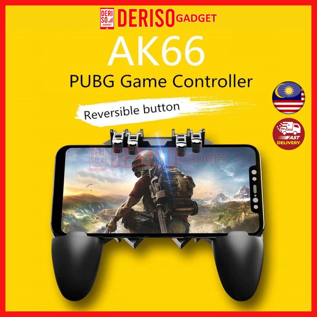 K66 หกนิ้ว All-in-One เกมมือถือคอนโทรลเลอร์สําหรับ PUBG Gaming ปุ่ม Artifact จอยสติ๊ก Gamepad L1 R1 