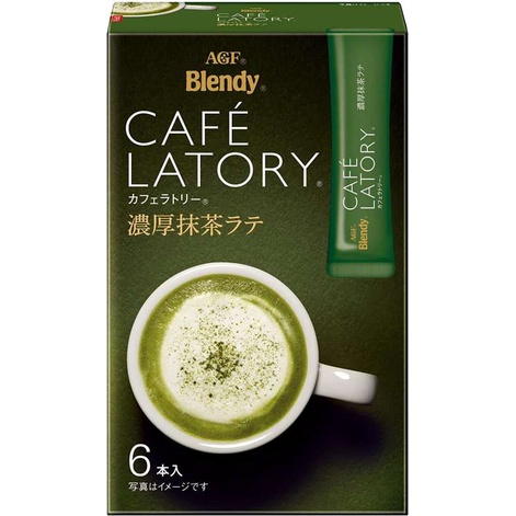 AGF Blendy CAFE LATORY Matcha Latte 12g x6sticks (import japan) ชาเขียวลาเต้ 12g x6 ซอง