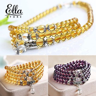 ella ลูกปัดคริสตัลหินอเมทิส 108 6 มม.