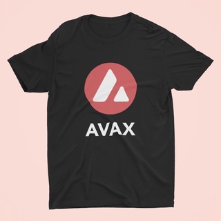 เสื้อยืดผ้าฝ้ายพิมพ์ลายแฟชั่น 🔥 เสื้อยืดคริปโต เสื้อยืดบิทคอยน์ BTC ลาย AVAX 💎 🔥