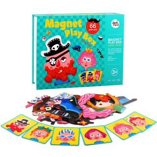 ชุดของเล่นแม่เหล็ก 66 ชิ้น Magnet Play Box Funny Faces แบรนด์ Joan Miro