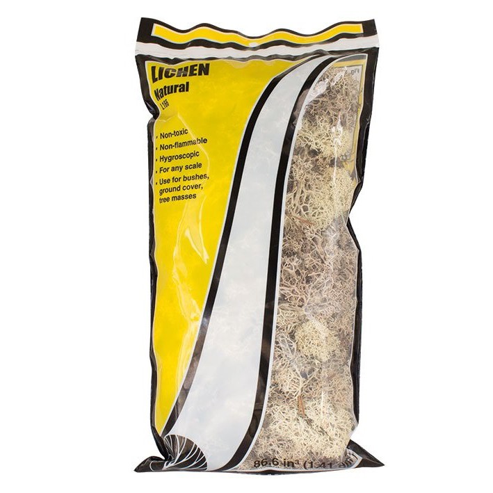 Woodland Scenics L166 Lichen Natural 1.5 Quarts WOOL166
