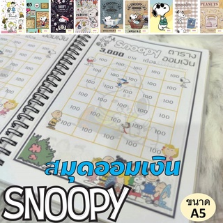 [ปกลายการ์ตูนSnoopy ] สมุดสันแม็กซ์ตารางออมเงิน รายเดือน (30วัน)