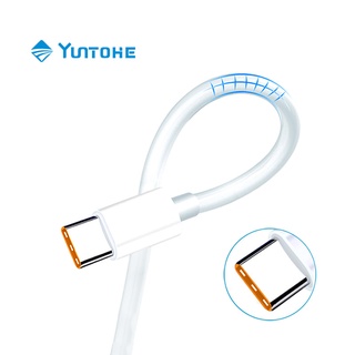 YUNTOHE สายชาร์จ Xiaomi Original Type C 6A Cable Charger Turbo Fast Charge redmi หมายเหตุ10 K40สีดำ Shark Usb C Mi 12S