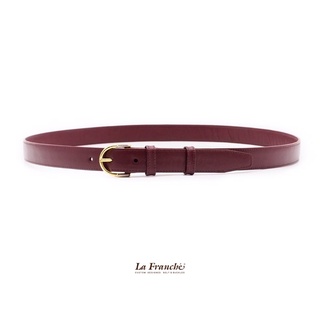 La Franche - Lady set เข็มขัดหนังวัวแท้ พร้อมหัวเข็มขัดทองชุบ #1L0014