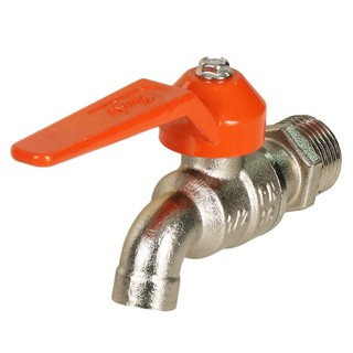 Water faucet BALL TAP FLUSSO ORANGE 1/2" Water valve Water supply system ก๊อกน้ำสนาม ก๊อกบอล FLUSSO สีส้ม 1/2 นิ้ว วาล์ว