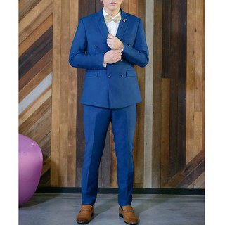 SUITCUBE เสื้อสูทสีน้ำเงินสลิมฟิต ใส่สบาย ระบายอากาศได้ดี  ราคานี้ทีนี่เท่านั้น รุ่น FA068-72-J