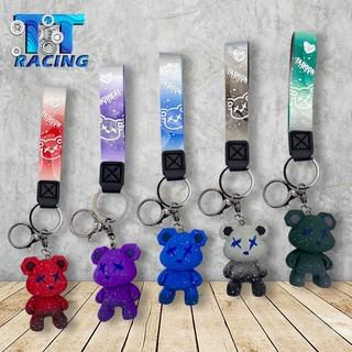 TT RACING พวงกุญแจหมีทูโทนไล่สี สำหรับห้อยกุญแจ มีให้เลือก 5 สี