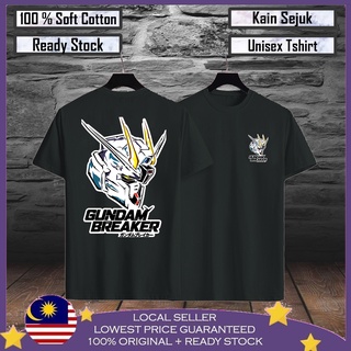 เสื้อยืด พิมพ์ลายอนิเมะ GUNDAM BREAKER BAJU VIRAL BAJU LELAKI สไตล์ญี่ปุ่น