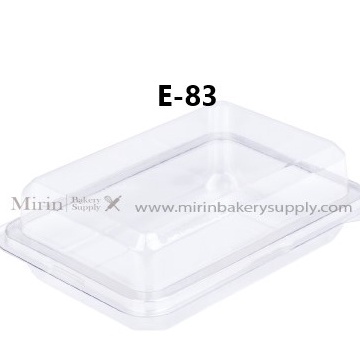 กล่องพลาสติก กล่องเบเกอรี่ ฝาพับ ใส E-83 /แพ็ค 50ใบ