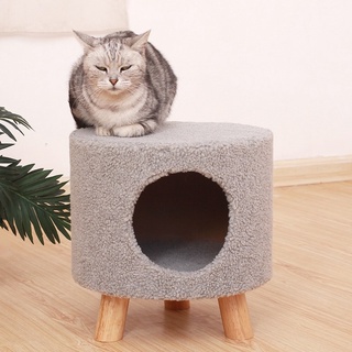 [ใส่โค้ด "MEAW05MID" ลดทันที 65.-]บ้านแมว ที่นอนแมว คอนโดแมว 40cm