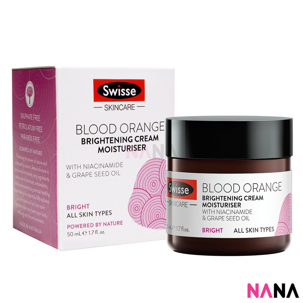 swisse skincare blood orange brightening cream moisturiser 50ml