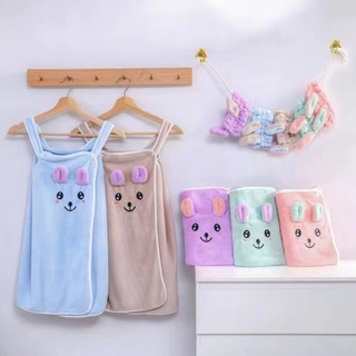 Baju Handuk Kuping 60x120 cm Microfiber Baju handuk anak Lembut Super serap air Import