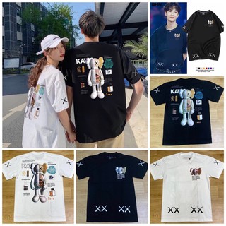 เสื้อคอกลมkawsมาใหม่งานสวย🕶💯ใส่ได้ทั้งขายหญิงเสื้อวส์งานHi-END M-4xl