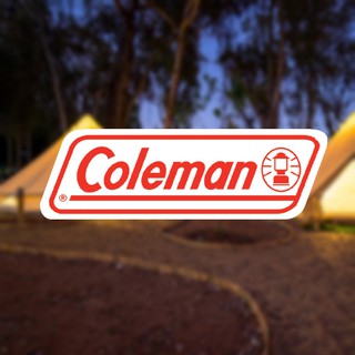 สติ๊กเกอร์แคมป์ปิ้ง สติ๊กเกอร์ติดได้ทุกที่ สติกเกอร์ติดได้ทุกที่ ลาย coleman ขาว