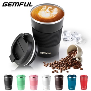 GEMFUL Coffee Travel Mug 380ml/510ml Stainless Steel Tumbler Vacuum Cup Insulated Mug