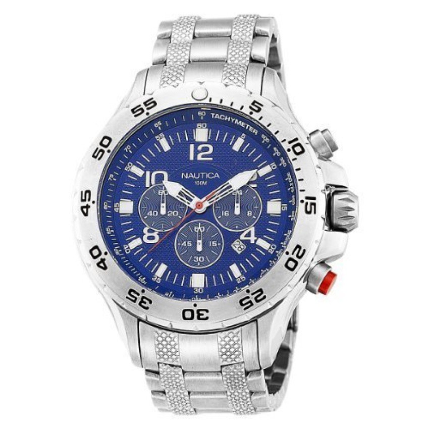 Nautica Men's N19509G NST Stainless Steel Watch (Blue)