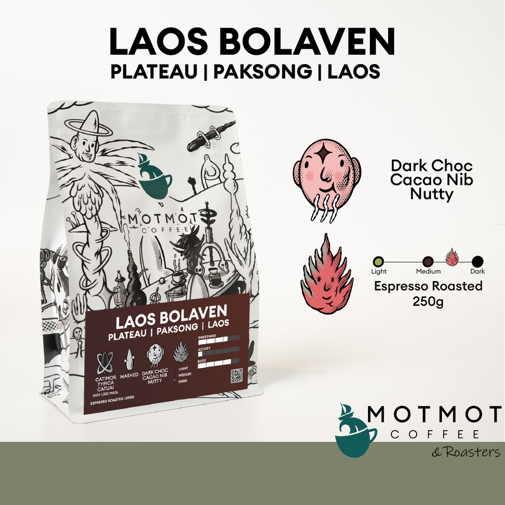 Laos Bolaven Plateau Paksong (Washed) | เมล็ดกาแฟคั่ว MOTMOT COFFEE