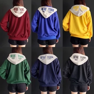 (ของแท้)เสื้อกันหนาวNew York รุ่นหมวกขาว