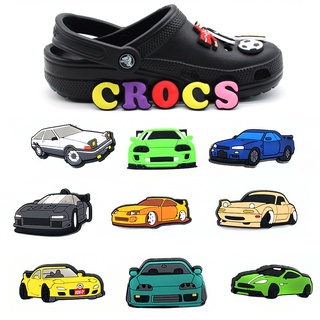 ใหม่ จี้รูปรถยนต์ Crocs Jibbitz คลาสสิก PVC สีสดใส อุปกรณ์เสริม สําหรับตกแต่งรองเท้า Crocs DIY