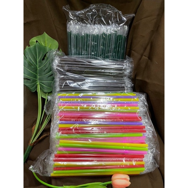 หลอดงอ อนามัย 8 มิล ห่อฟิล์ม ราคาประหยัด 250เส้น/แพค ปลาคาร์ฟ คละสีสด สีน้ำตาล สีเขียว - รูปที่ 3