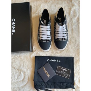 Chanel Sneaker ผ้าทวีทสีดำ Grade vip SIZE: 36. 37. 38. 39. 40