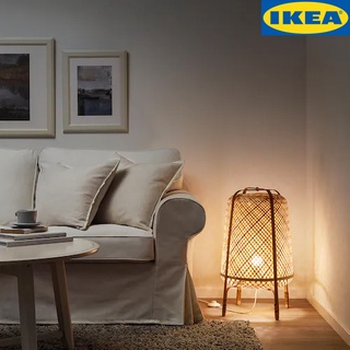 IKEA KNIXHULT คนิกซุลท์ โคมไฟตั้งพื้น , ไม้ไผ่/ผลิตด้วยมือ ใช้หลอด LED E27