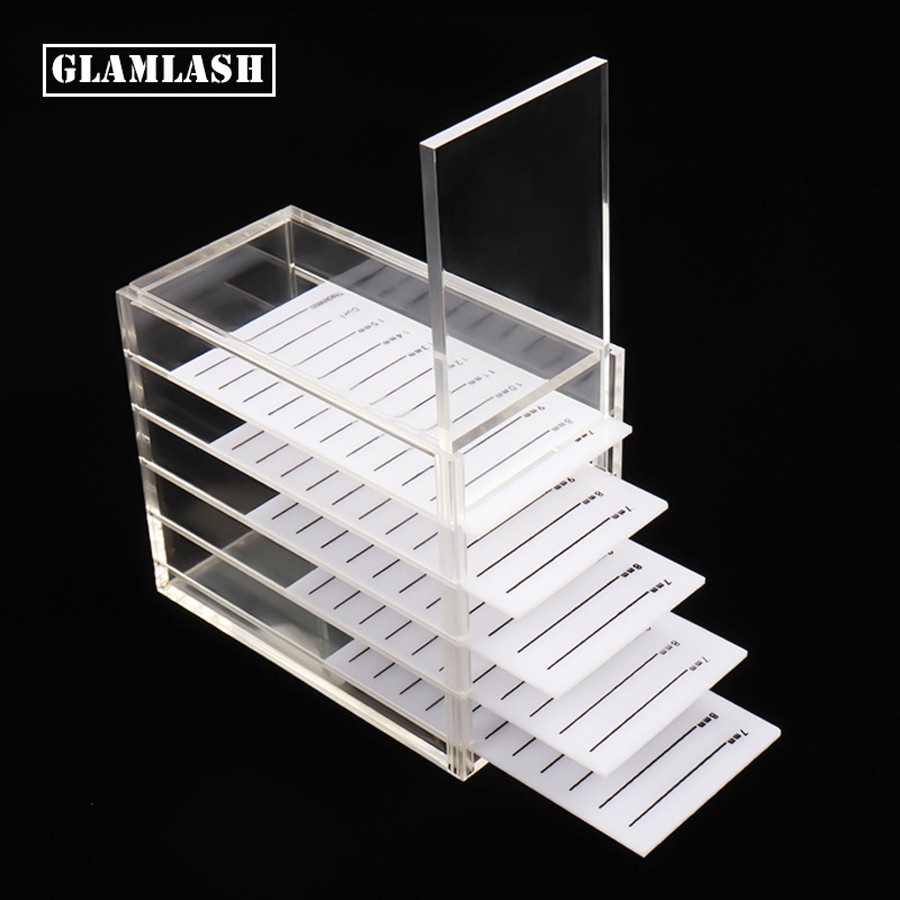 lash extension organizer box false eyelash holder case eyelash storage container 5 ชั้น กล่องเก็บขนตาปลอม