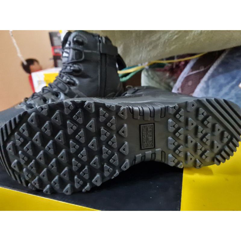 Paling Alpha Fury Side Zip Boot (สีดํา), Kasut Operasi Pengatkuasa Polis Army Military.