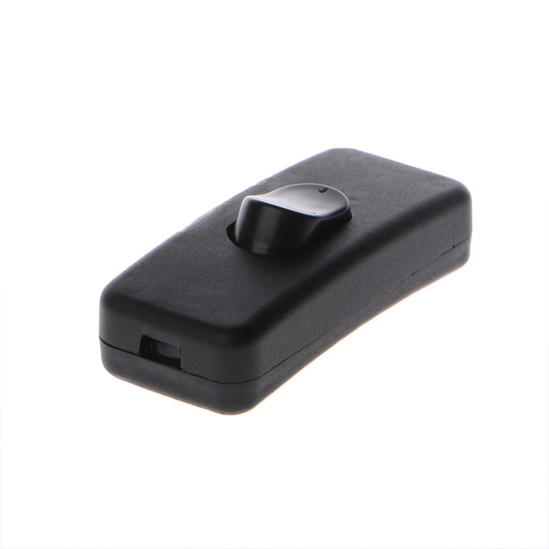 Alilin Universal โคมไฟข้างเตียง AC110V-250V 2A อินไลน์ ON OFF โคมไฟตั้งโต๊ะสายไฟสวิทช์ Rocker Switch สีดํา